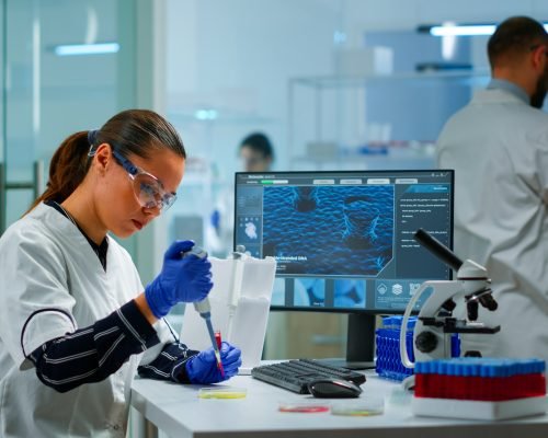 scientist-modern-equipped-medical-laboratory-examinining-drug-discovery-with-micropipette-medical-stuff-examining-vaccine-evolution-using-high-tech-technology-researching-treatment-developmen Scientist in modern equipped medical laboratory examinining drug discovery with micropipette. Medical stuff examining vaccine evolution using high tech and technology researching treatment, development against covid19 SSUCv3H4sIAAAAAAAACoyVy47cNhBF9wHyDwOuQ4RvUvkCb7zyMsiCL3ULlsSGxHZsDObfU3o21aOxgwEao6qrYulU6er1999eXpCzY+PRXy+v0xVcN217H/Ngc5N6CJM/1vgQ+xCHMvJt4IqUgRianIbGtmXQ2eyvve0iBPt7207htzmJxmzzfYxjcXrX+CGNOfmvN2gDEnSr00H4dk05HaI2JBdnPUSZ3sJhiLYbczOf+ghTxof6EHHNZTltqgwZviV8atN9cOn74bTWdj8O999SH+QhMl7vOcfhfU+35nu2xy7jLY3N46kemS5N+GMbu9jnsewr/oixm3oqOHqb4wXAH0huc/17uX7ZEsvT2Qwp9MU3sfcRrcWX/u9uSn1uRh/b1vYxwRy2/HLgB9U+Rdvmq7dD/PMzrIKHPfj/hZd//tlJX6CxCfXrW/GgAxCxy8Ksj4UCJ9qSqDGJocbCMYaNYRwz7UM00hPF1NYGkrVwioqAvawlFtIZbA38RBsIV76qvBS7WAUhNa0MZt5yLAgj2FQ6YMs1ZcExS0O9ix2TOtbUY8+IxYLGiCtqCdzLDWfS1jT4XSyCp4E6hnWIUJnqGjvLasycYsxWkdR1nMksONDXf2Ghunm4Kwh7D00qhv0tAe15Twpat6HxTX8pbkv5Or/C220+3fs8TJjR3lyb0s26dnpxaqgZt/jVjiPIwxYv9w8MI3XFOX3K85DWqijAgk6XlDMFoCURgouKCG1Q6QTXBurM7WwN3m9tsiFOh+4Ld+IRMFMtmWGb6byzi1nAlVIPwcE5FoGQtKhw8JAzweYmZ7lnXznTHCzmJL+5zZpTfPOhwnfOck8OdHr76kVnuWdXWjSamc2DzvxpFhkuREF4typFpYJ3iZsltZnI5AhdA60ex3syGHgP5UfcpeHyV9yPmpPBHgVHuLKS6iNyx9wpOSWY5j8fjhFUVedzN0ISZn4BHkRM6RXu4fsKhzSh/Coc4CKwHq3B2B6mt7EFSPaSRg8kgBajhBNCxUP3zBlKES0qzfguOWBGjMJfRSq5528rZURFpYSC8o/UChlpTmFvOHsUfUKMhBTCUK4ekifCiFbMwBhgf3fJRhjVFoYjuMV10GDbIljsmCNYeO1NXVj2O+6IKg7oobUCeDNtMjLcxFi5ClMF3yVRC4qdrgPWLDoH35KqIjXc9fYfAAAA//8DAPySF5iACQAA